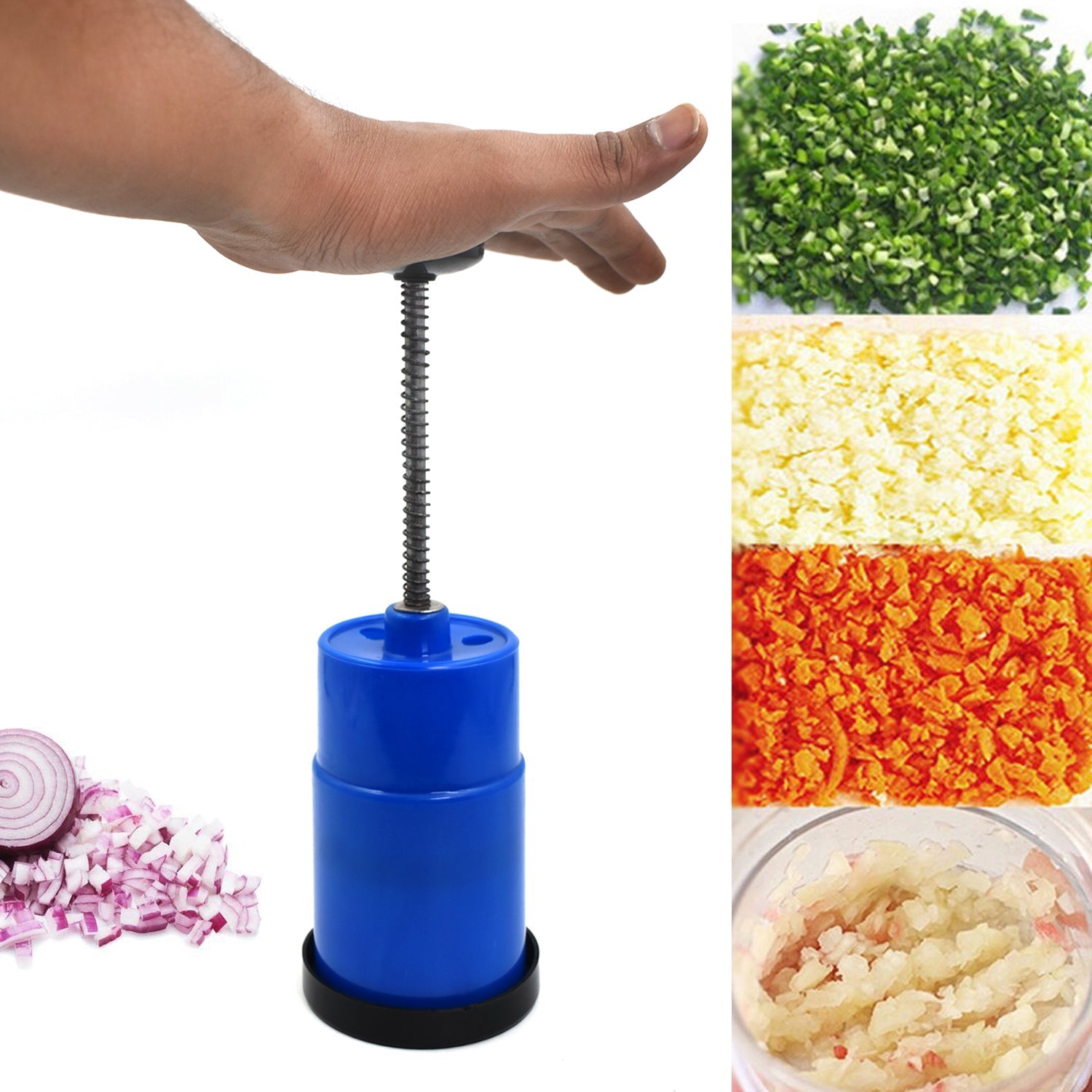 Onion Vegetable Hand Press Cutting Chopper (1 Pc / Mix Color) Onion Vegetable Hand Press Cutting Chopper (1 Pc / Mix Color)